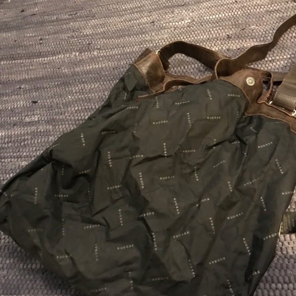 Rudsak Collection Ruched Leather Shoulder Bag in Brown - Picture 7 of 9